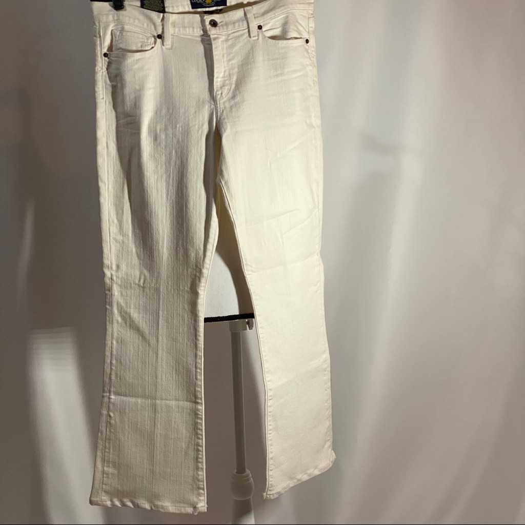 Lucky Brand Sofia Boot White Jeans 1633
